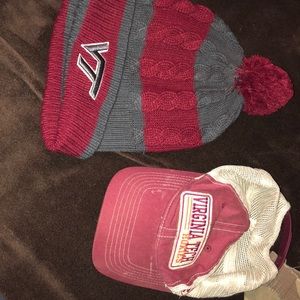 Virginia Tech beanie and baseball cap